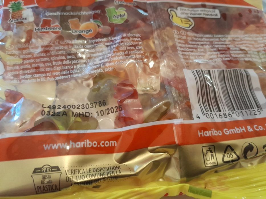 Haribo żelki 340 gram Goldbären misie owocowe z Niemiec 10 sztuk