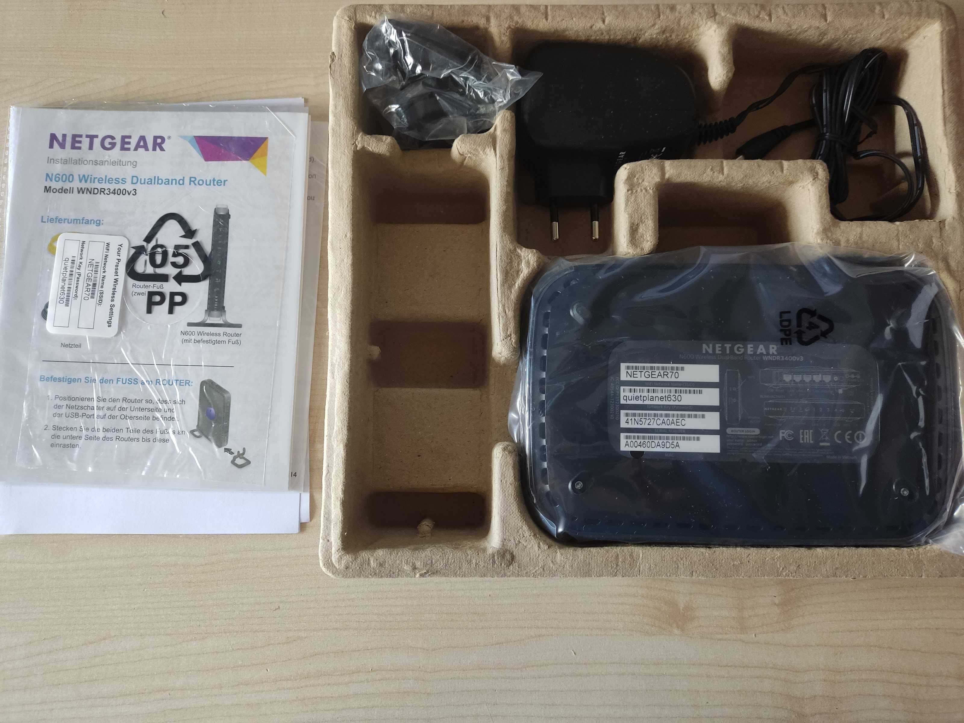 Router Netgear Dual Band WNDR3400 N600 300+300Mbp