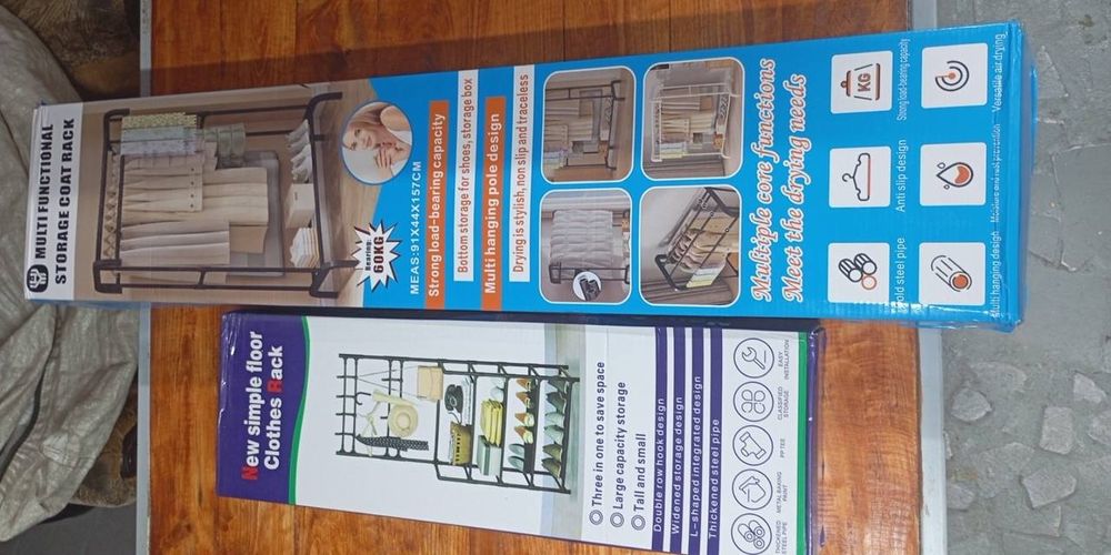 Подвійна стійка для одягу та взуття Металева вішалка для гардеробу