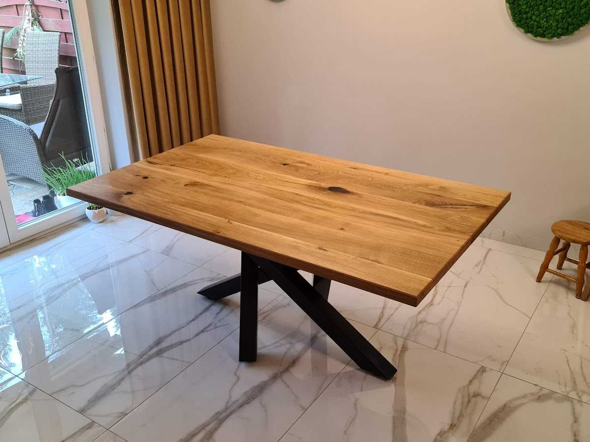 Nowy dębowy stół - Drewniany stół loft - producent mebli drewnianych