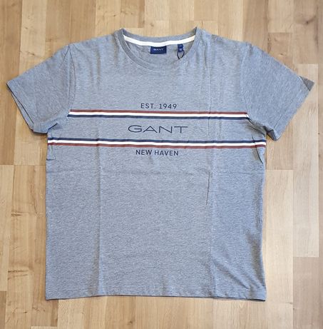 Nowa koszulka t-shirt męski GANT
rozmiar L
kolor szary