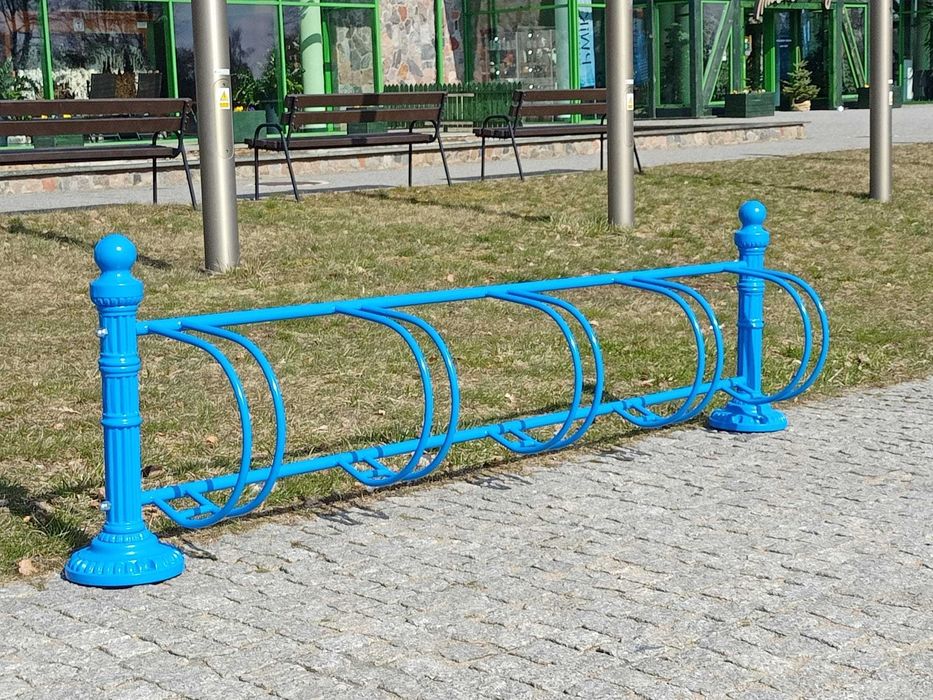 miejski stojak rowerowy stalowo żeliwny