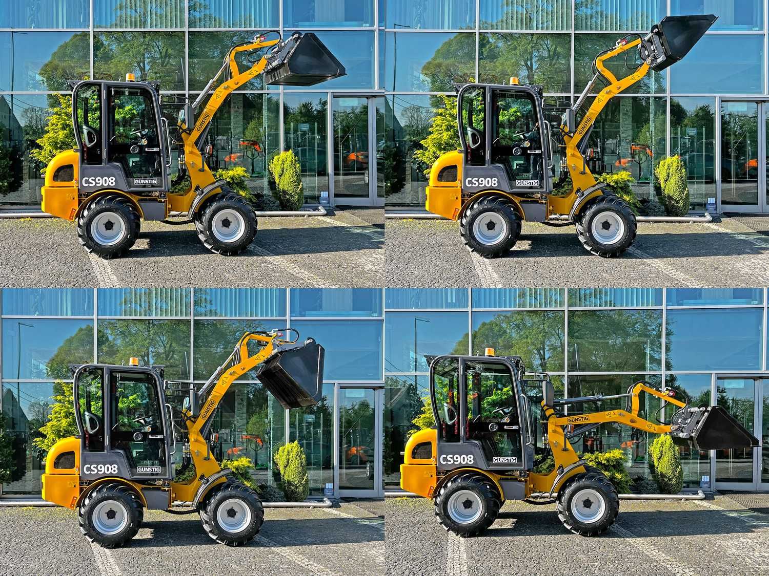 Miniładowarka silnik PERKINS Gunstig CS908 mini ładowarka 800kg 4x4