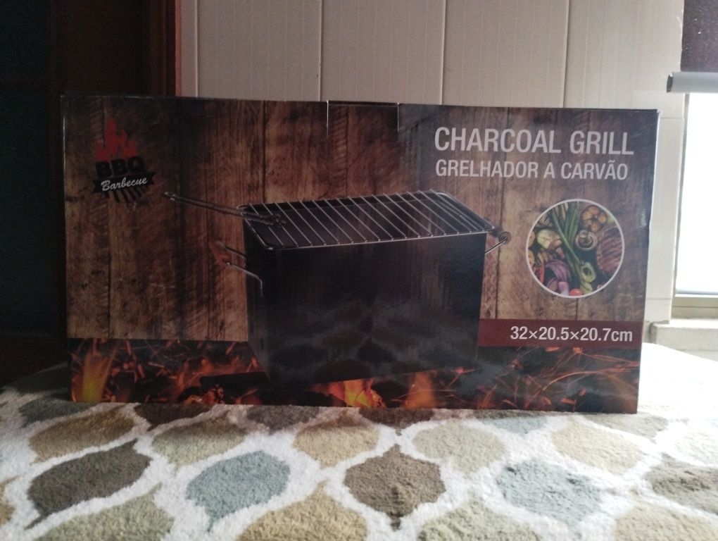 Grelhador a carvão Chacoal Grill novo 32×20.5×20.7cm