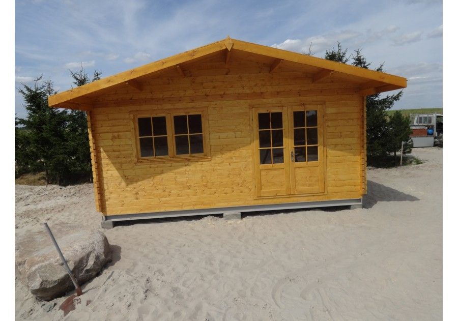 Domek duży letniskowy drewniany z balika 1 pomieszczenie 6.0x6.0m