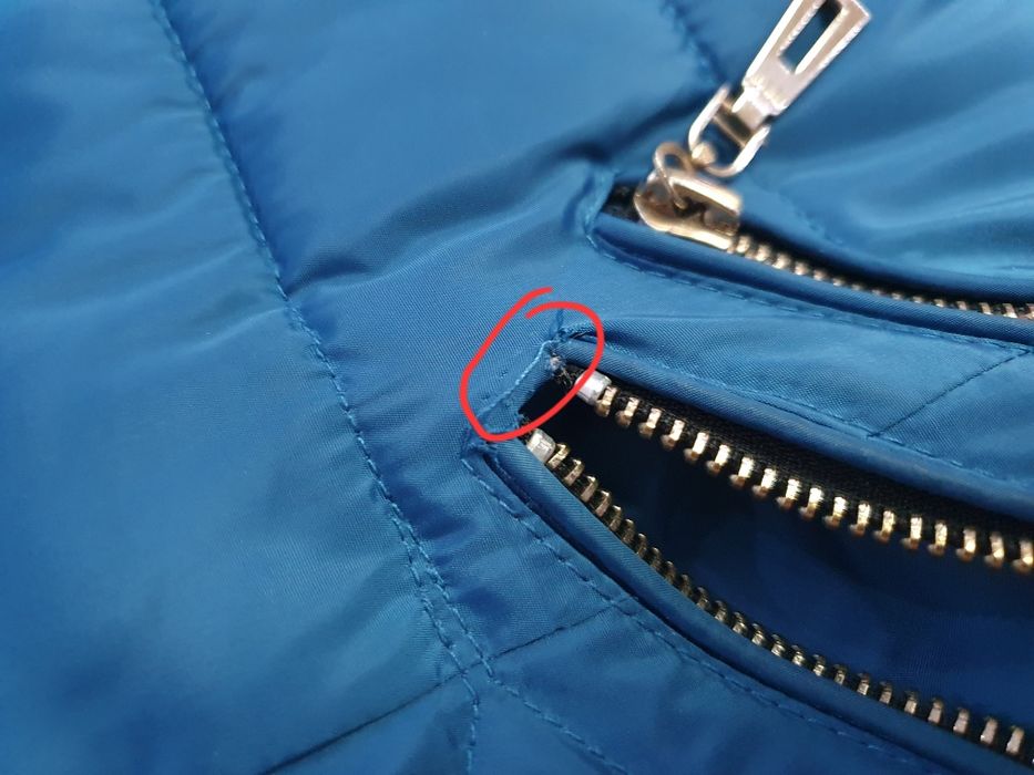 Piękna damska kurtka zimowa z futerkiem, taliowana, rozm S/M