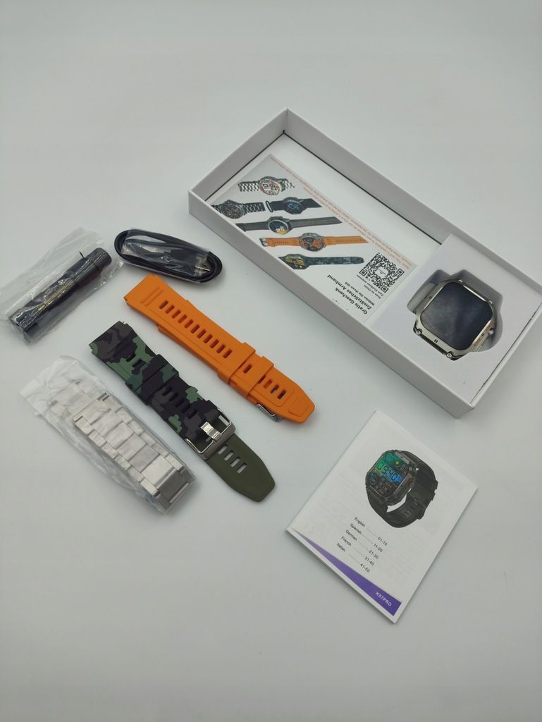 Zegarek smartwatch męski rozmowy polskie menu puls ciśnienie powiado