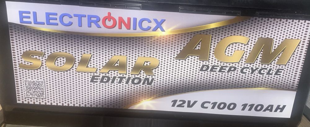 Новый AGM Аккумулятор 12V 110AH Electronicx Solar Edition