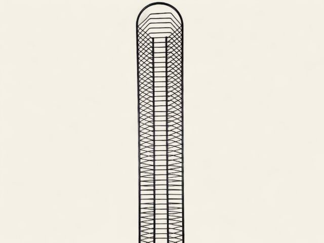 Metalowy stojak na płyty CD, czarny, wysoki organizer 115 cm