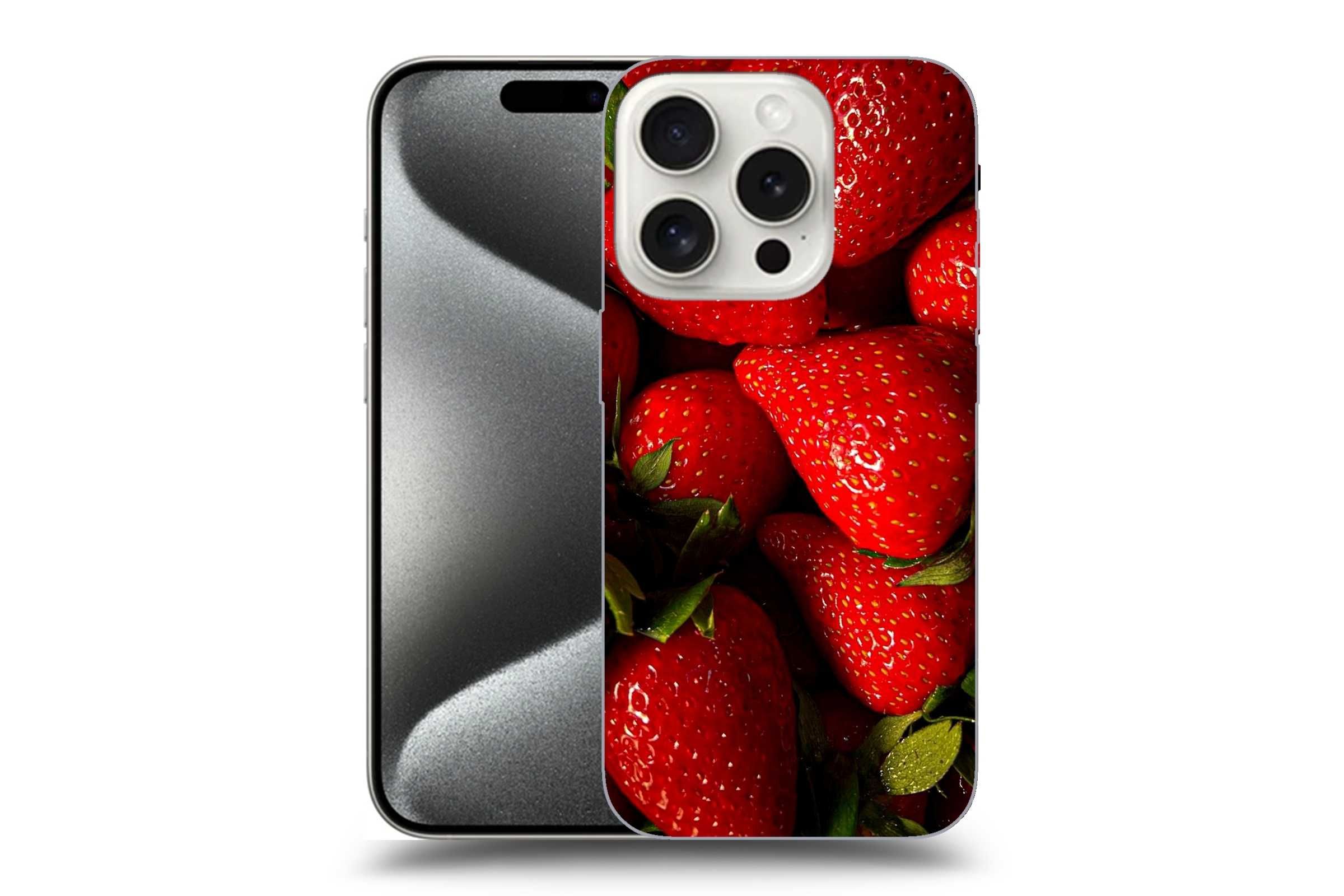 Etui Truskawka z truskawkami iPhone Samsung Huawei Xiaomi Motorola