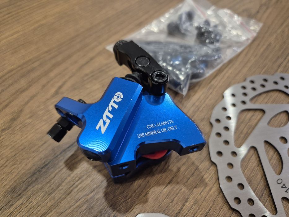 Pinça de travão de disco de bicicleta, dois rotores de travão