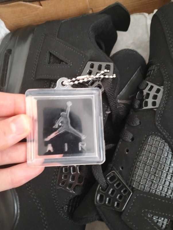 Nowość*NowyJordan4NikeAir4 BlackunisexTrampki 37.5