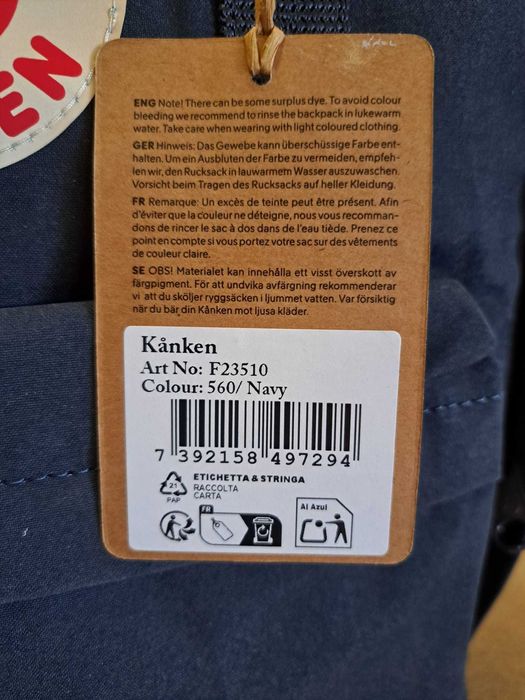 Mochila Kånken da Fjallraven Azul Escura Nova
