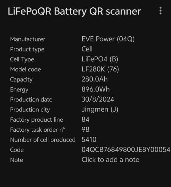 Акумуляторные ячейки LiFePO4 EVE LF280K Комірки Осередки
