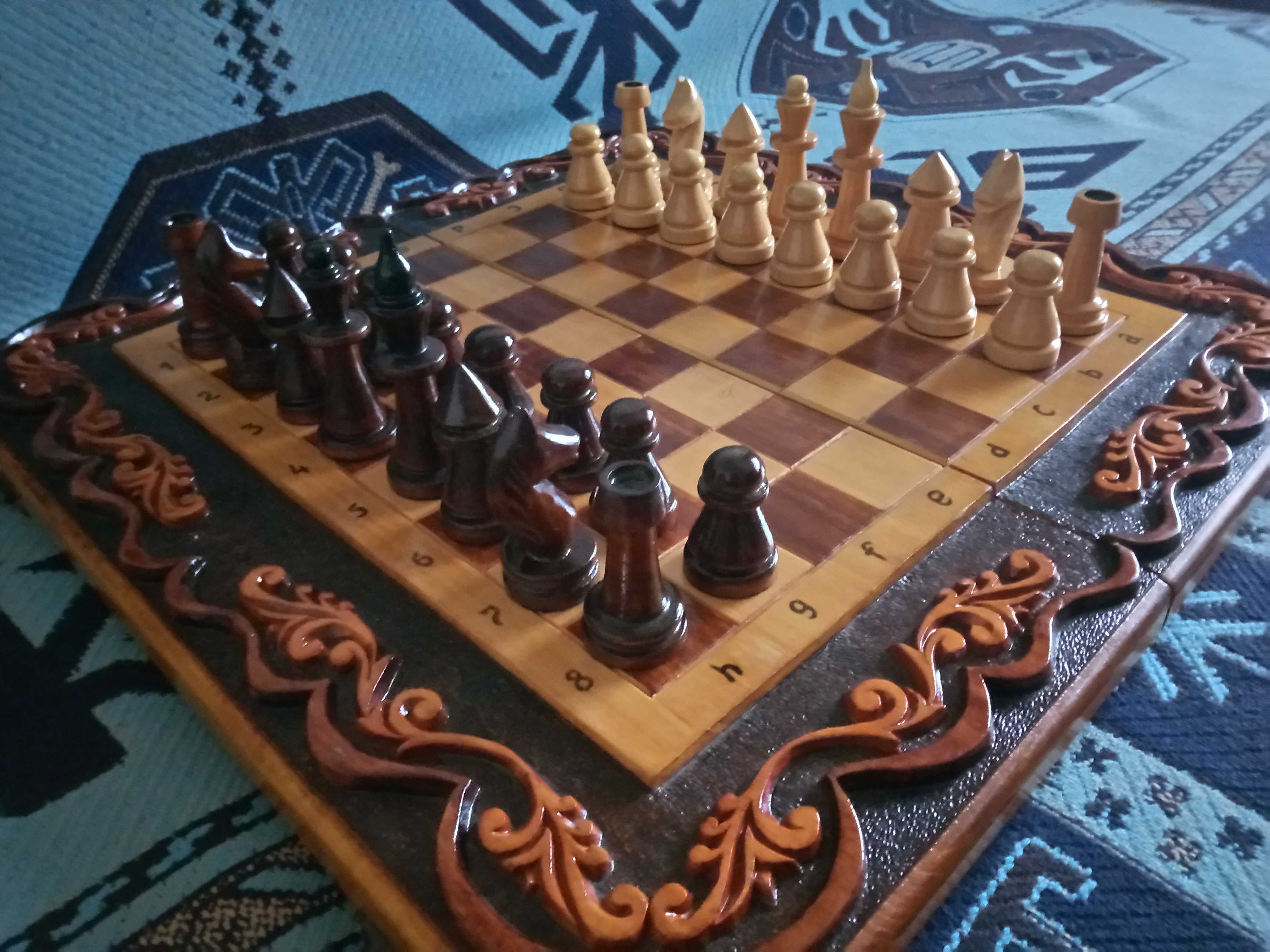 Шахматы - нарды (ручная работа)