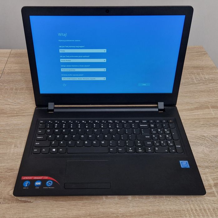 Laptop Lenovo 110-15ISK Pentium 2.1 GHz 15.6" 8GB RAM 256GB SSD Win10