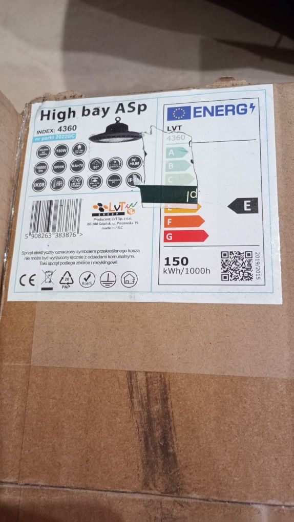 Lampa przemysłowa LED High Bay - UFO 150W