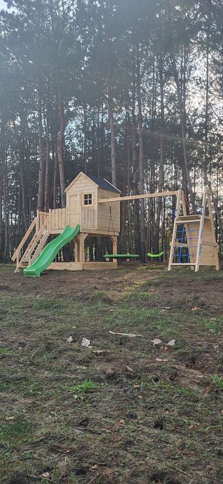 Domek dla dzieci Plac zabaw Domek ogrodowy dla dzieci Huśtawka
