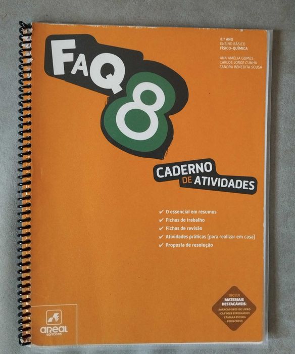Caderno de atividades 8º FQ, TIC, CN, ING
