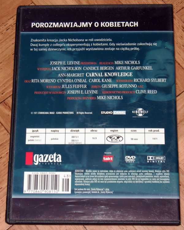 DVD Porozmawiajmy o kobietach Jack Nicholson NOWA