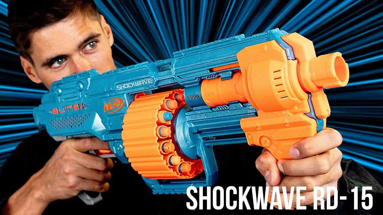 Оригінал NERF Elite 2.0 Shockwave RD-15. Бластер Нерф Еліт Шоквейв