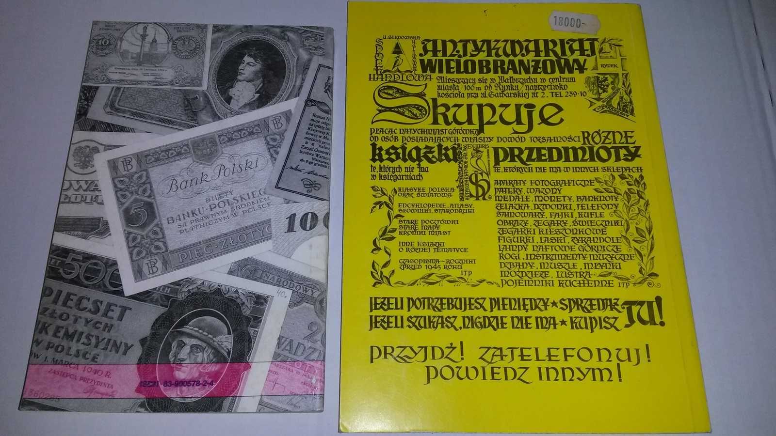 Katalog banknotów polskich Parchimowicz Cennik monet polskich