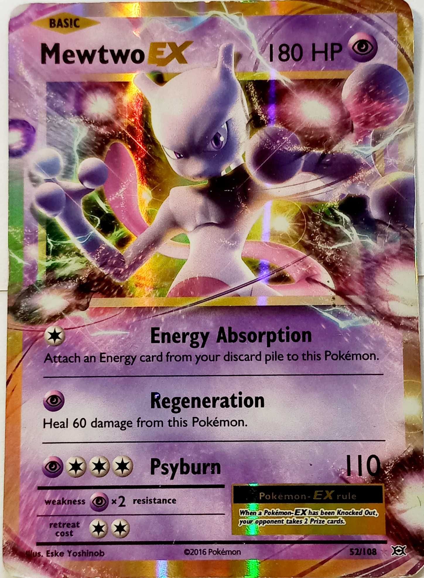 Mewtwo ex 52# de 2016