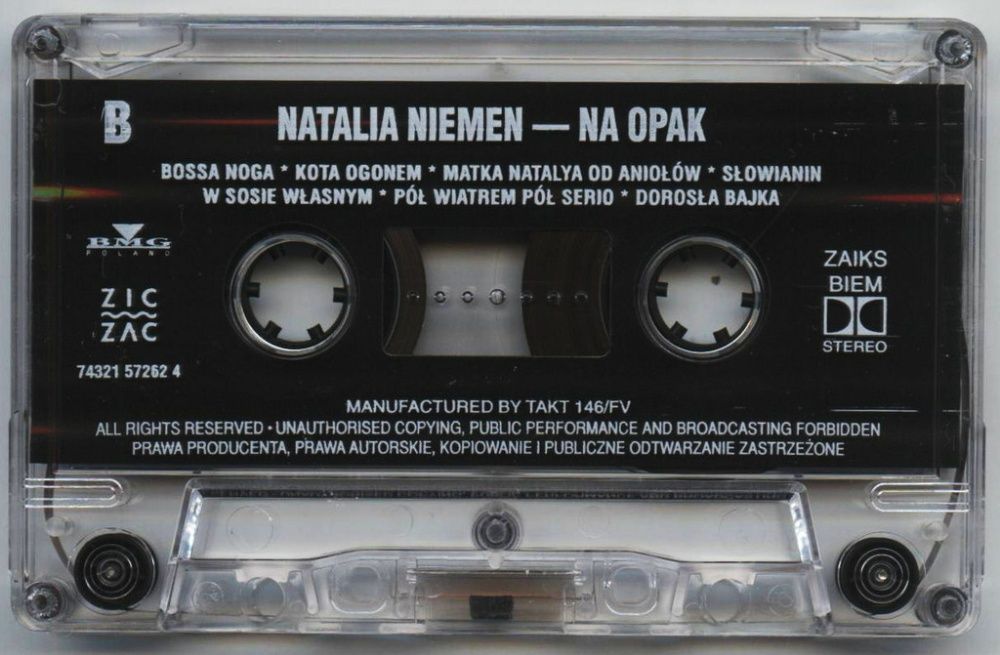 Natalia Niemen - Na opak - Kaseta magnetofonowa