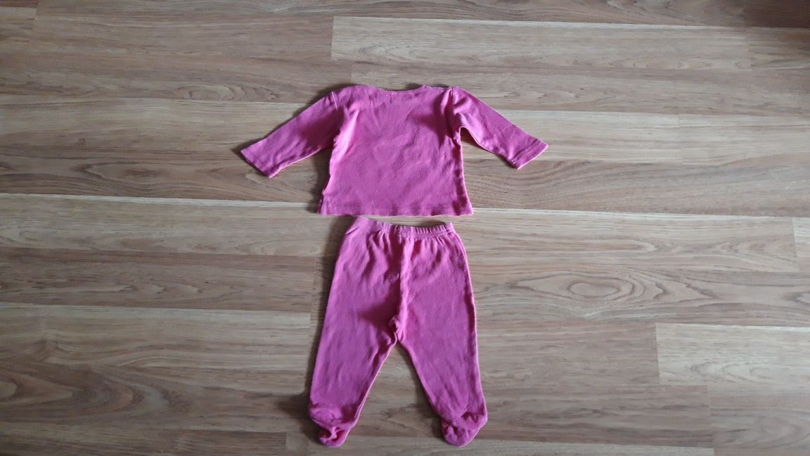 Różowy komplecik niemowlęcy dla dziewczynki r. 56- 62 cm