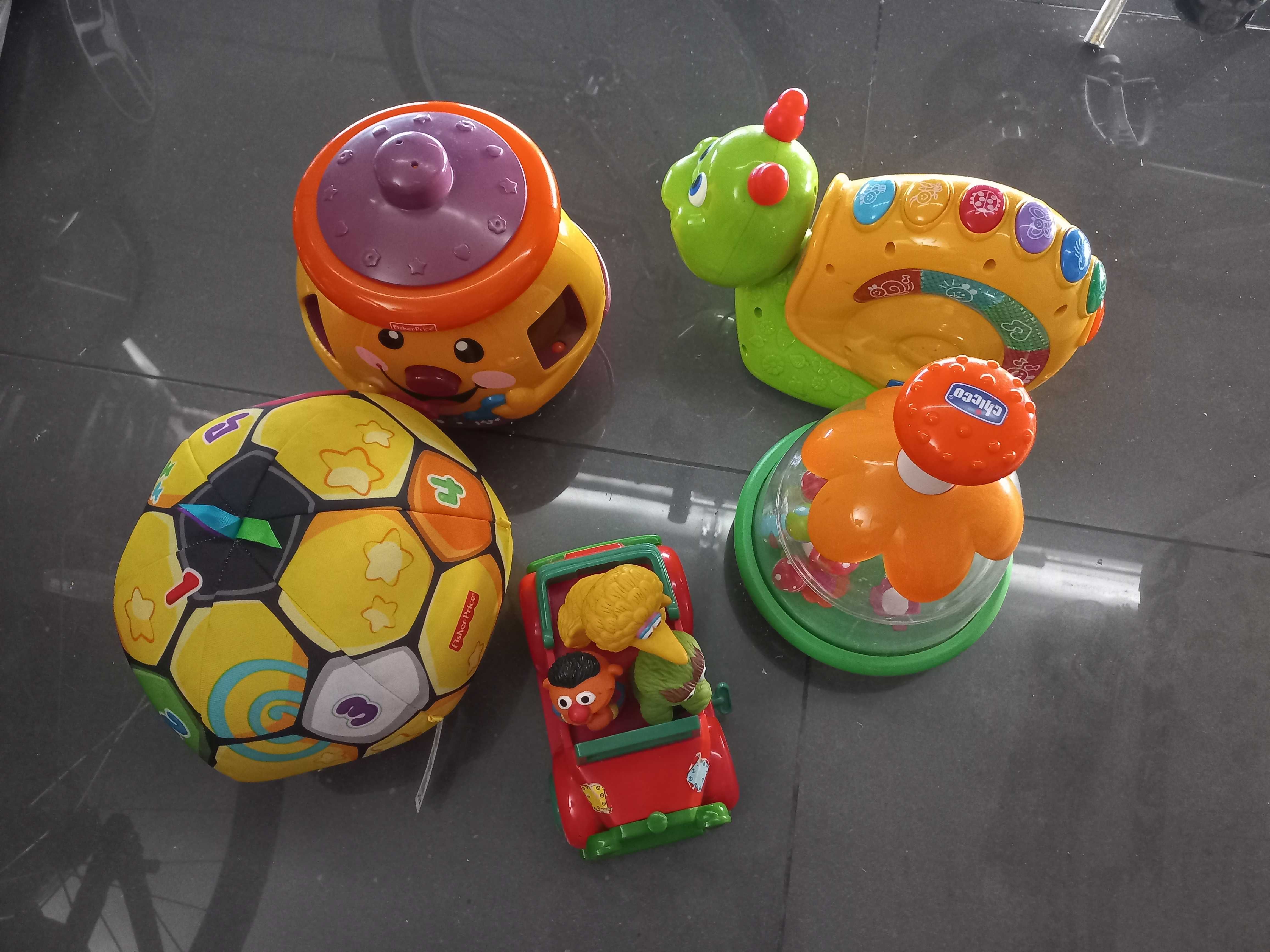 Conjunto (5)  brinquedos didáticos da Chicco e Fisher price