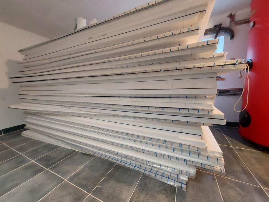 Mata Styropianowa z folią do Podłogówki 3cm - 5m2/ szt. Całość  120 m2