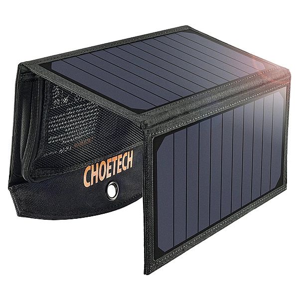 Choetech ładowarka solarna USB składana ładowarka słoneczna 19W 2x USB