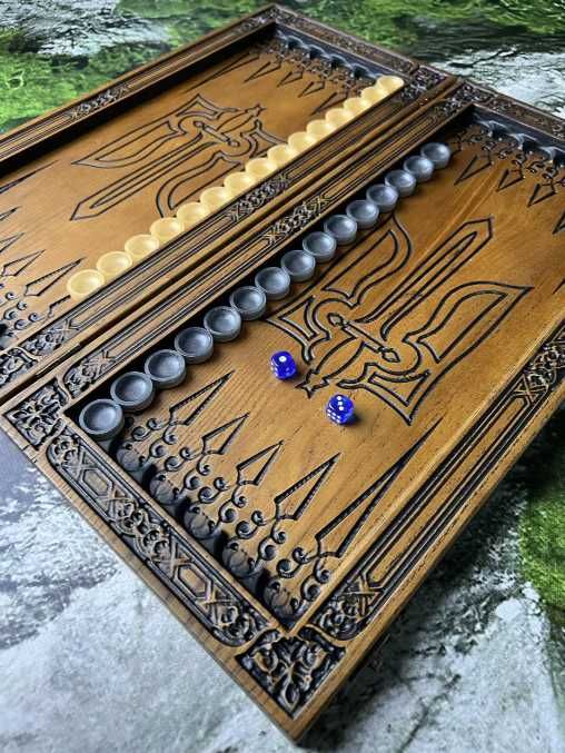 Нарди з дерева, Тризуб України, прапор