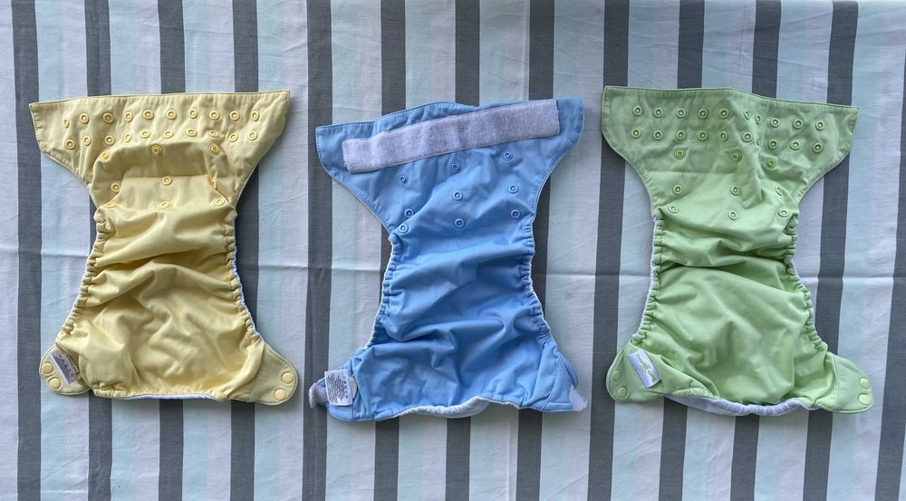 17 fraldas de bolso reutilizáveis + Absorventes + Sacos impermeáveis