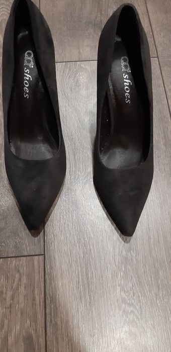 Туфлі жіночі, 38 розмірі, темно-сірі, натуральний замш