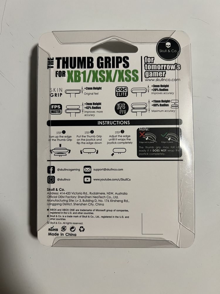 Nakładki analogów SKULL&CO do padów XBOX ONE X S
