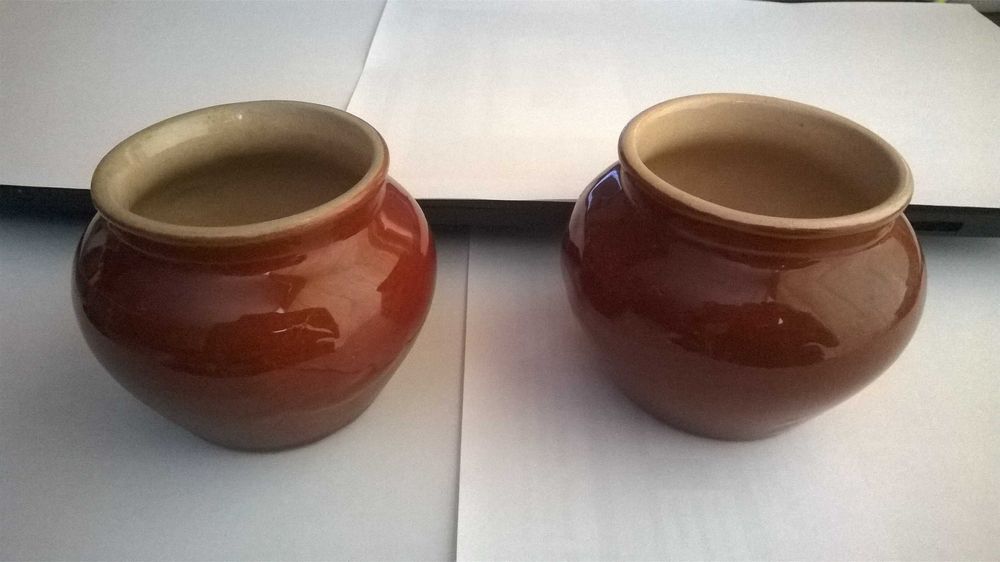 Глиняные горшочки, стаканчики