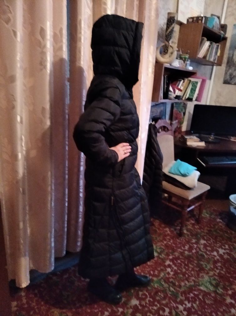 Пальто зимнее длинное