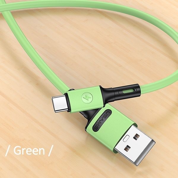 Kabel USB-C Usams U52 2A Fast Charge - Zielony, 1m