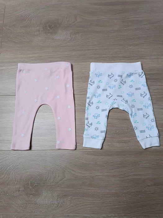 Spodnie spodenki legginsy x2 gwiazdki wieloryby ośmiornice 'F&F' 56