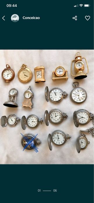 16 relógios de bolso todos Quartz Byser Le Temps Linage Stevel Cassali Lorens Arotti entre outros