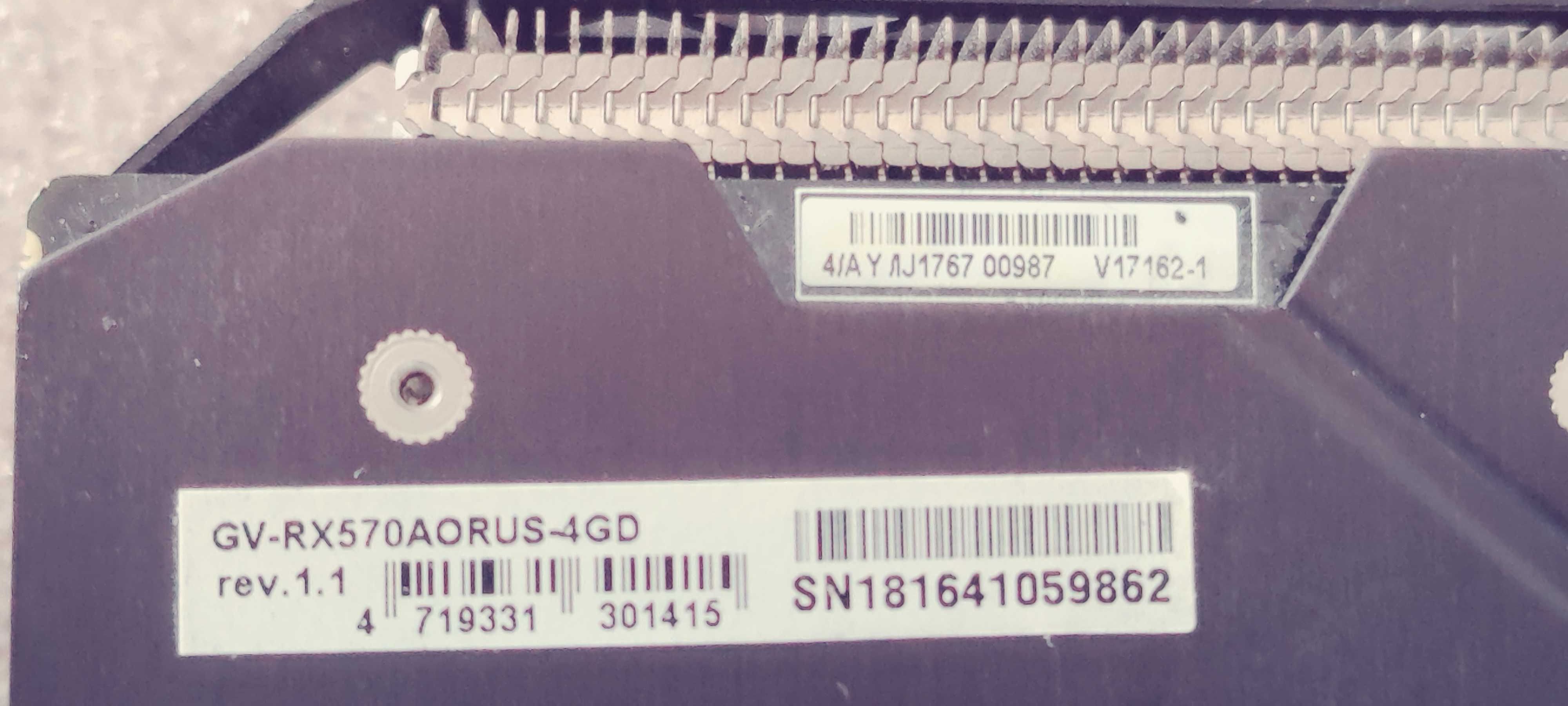Gigabyte Radeon RX 570 AORUS 4GB GDDR5 (256 bit)– sprawna, używana.