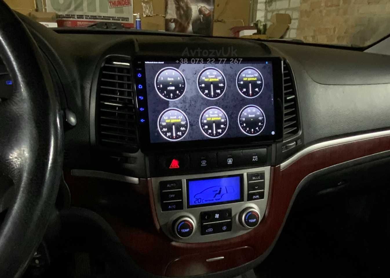 Магнитола SANTA FE Hyundai Санта фе GPS USB Tesla CarPlay Android 14