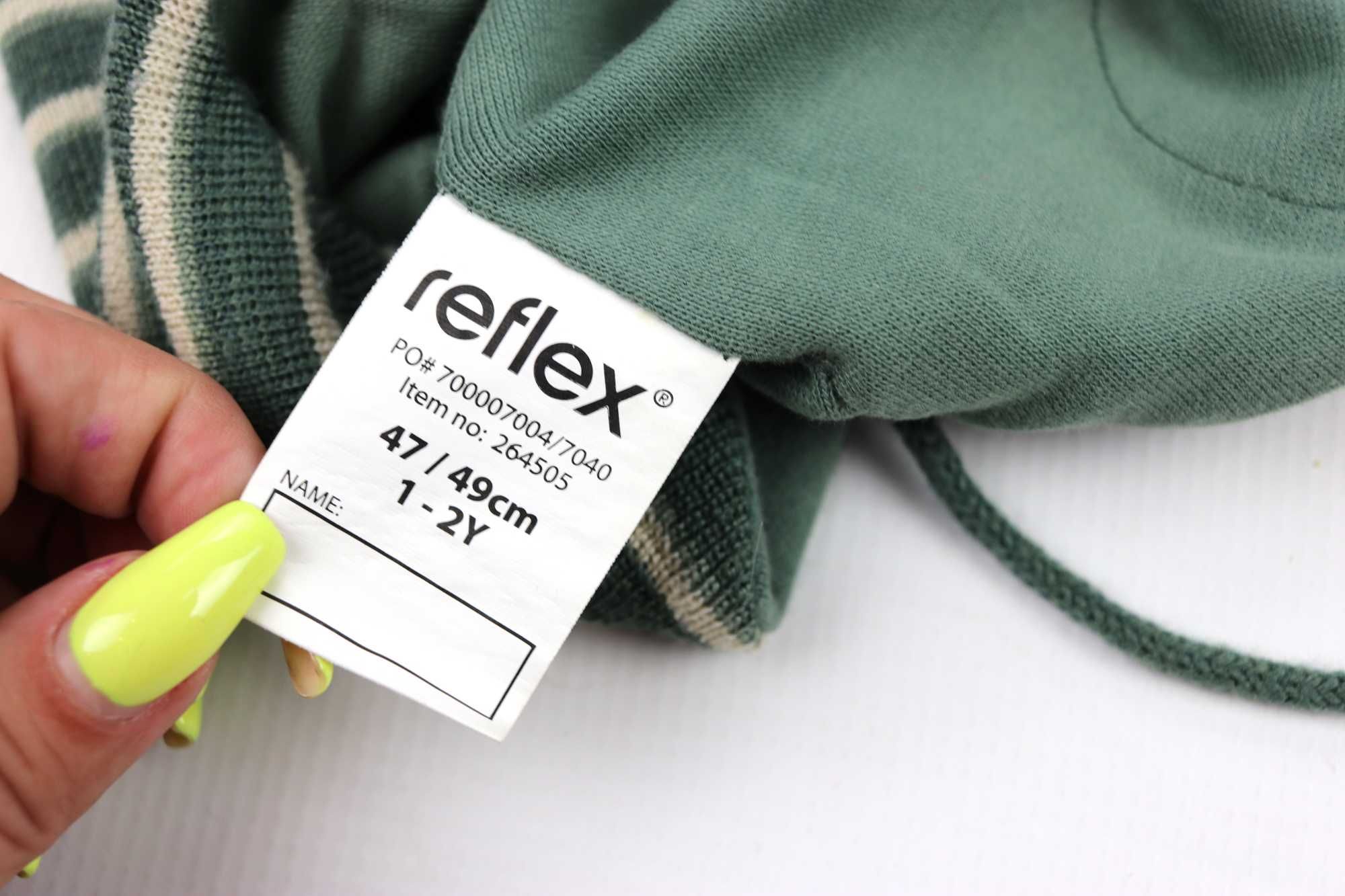 Reflex zielona czapka z różkami 50% wool 47/49