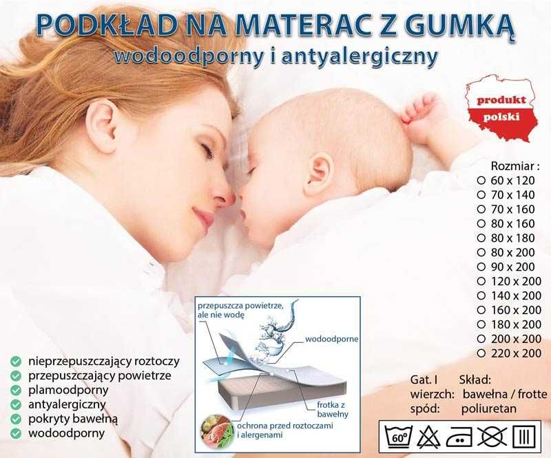 Wodoodporny ochraniacz na materac 70x140