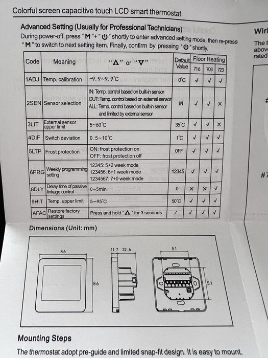 Кімнатний термостат терморегулятор з WIFI