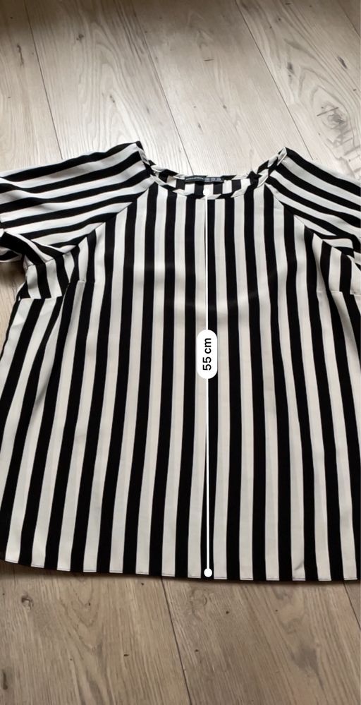 Bluzka w paski - śliski niegniecący się materiał XL/XXL