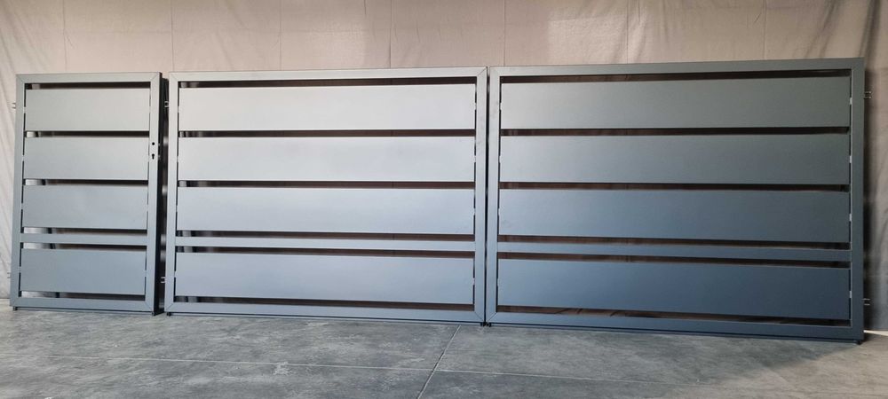 Brama wjazdowa furtka ogrodzenie płot nowoczesne malowane proszkowo