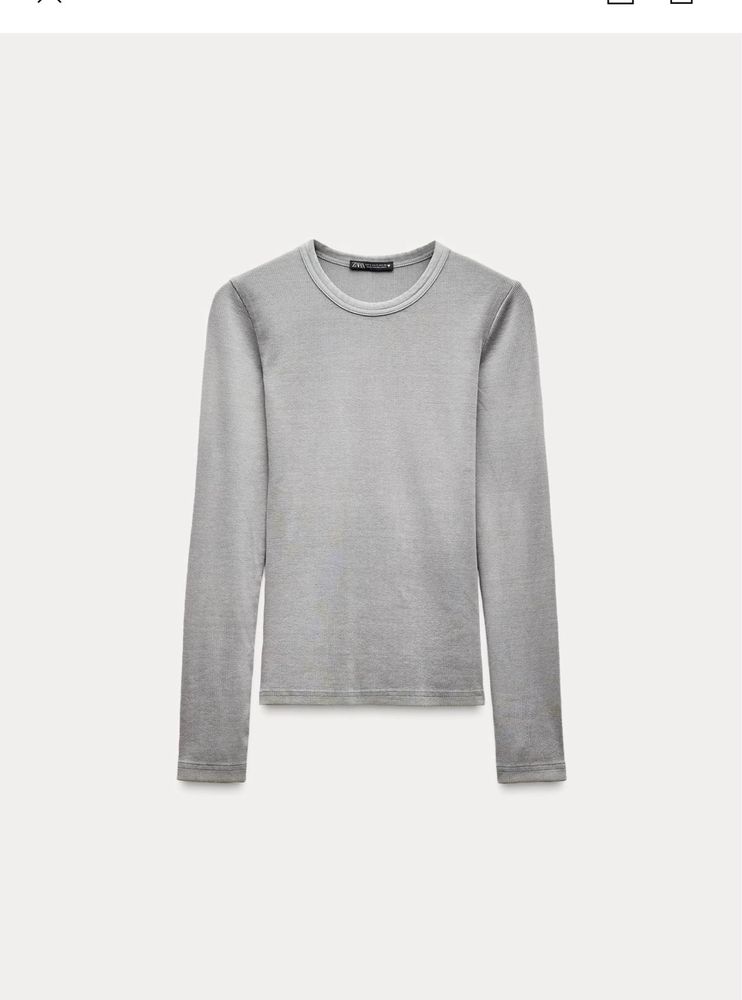 Лонг в рубчик лонгслів Zara