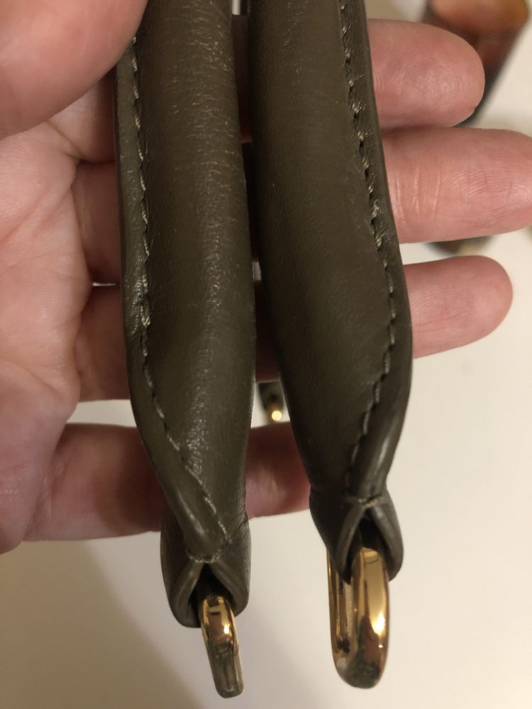 Ручки для сумки натуральная кожа хаки